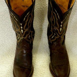 Tony Lama Smooth Ostrich Western Boot Size 11